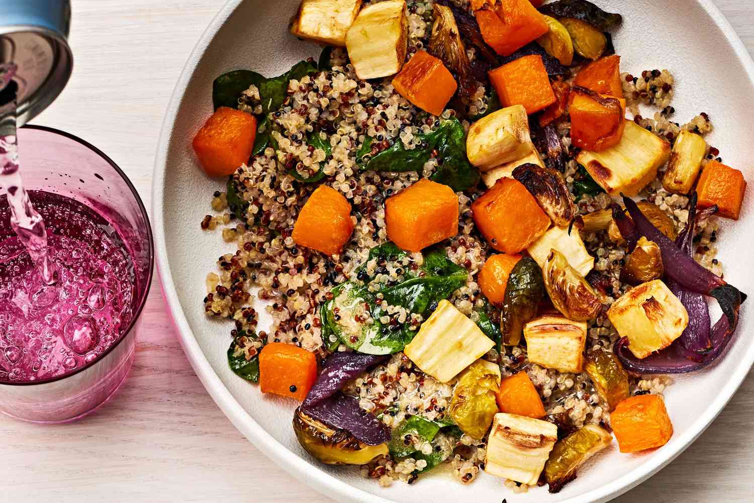 high-protein-dinner-recipes-roasted-root-veggie-quinoa-bowls-recipe-0123DIN-fbc39b4cdf504f608f76ec0ee85e8885